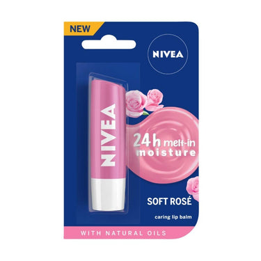 NIVEA Lip Balm, Soft Rose, 4.8g and NIVEA Lip Balm, Fruity Watermelon Shine, 4.8g